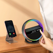 G5 6-in-1 Bluetooth Speaker Lamp – 15W Wireless Charging, Alarm Clock & RGB Light