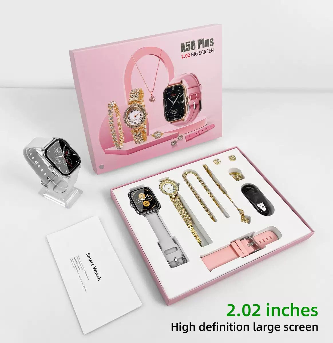 A58 Plus Smart Watch Bracelet with Touch Control and Bluetooth Fitness Tracker with Blood Pressure Monitoring Feature - Trending -Smart Watch