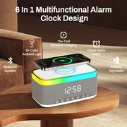 A911 3-in-1 Speaker – 15W Wireless Charging, Dual Bluetooth Speakers, RGB Light