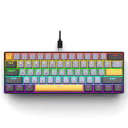 K33 61 Keys RGB Mechanical Gaming Keyboard – Blue Switch, Wired USB-C, Compact 60% Layout