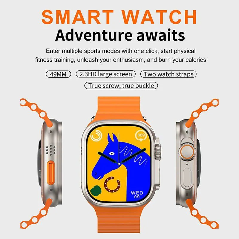 I18 Ultra Smartwatch for Men & Women – Bluetooth Calling, Heart Rate Monitor, HD Infinite Display & Multi-Sports Fitness Tracker