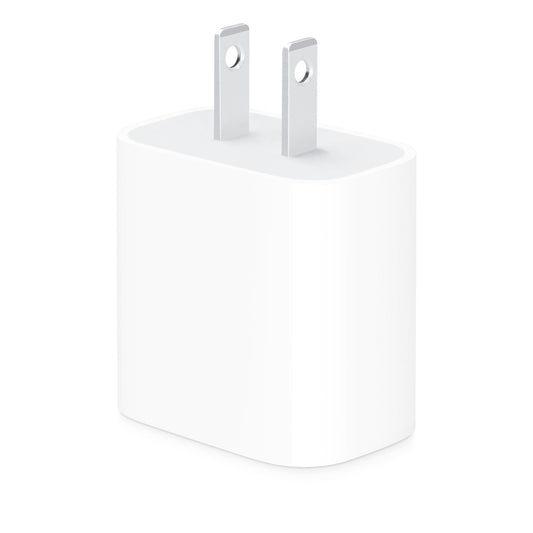 iPhone 20W PD 2‑Pin Adapter with Lightning Cable — USB‑C Fast Charging Wall Charger — Compatible with iPhone 6 to iPhone 14 Series