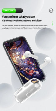 Amgras Future V Pro TWS V5.3 Wireless Earbuds – ENC Noise Cancellation, HiFi Stereo Sound & Touch Control