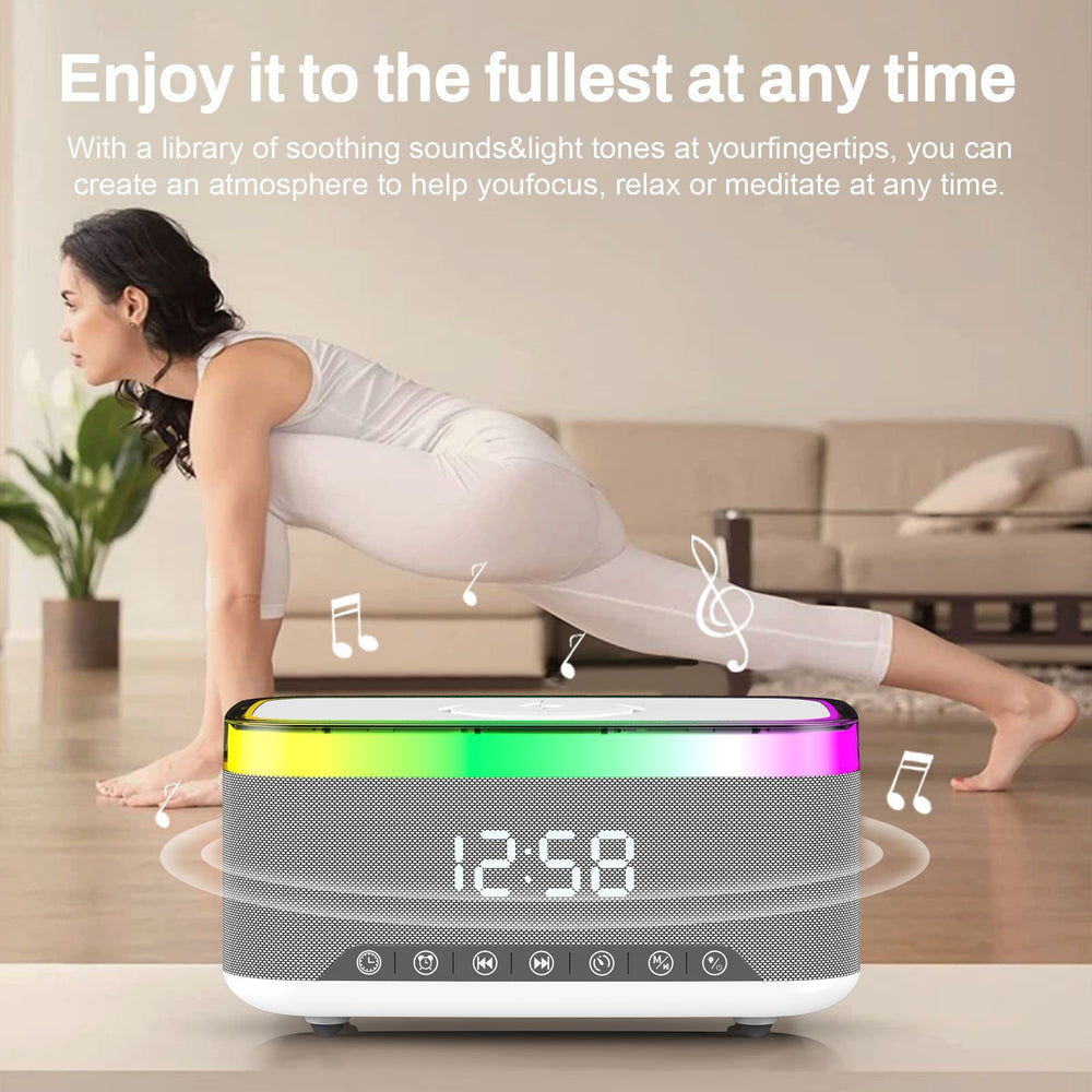 A911 3-in-1 Speaker – 15W Wireless Charging, Dual Bluetooth Speakers, RGB Light