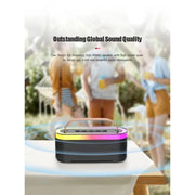 KTS-2112 Portable Bluetooth Speaker with Heavy Bass, RGB Lights, Dual Speakers, Type-C Charging, USB & TF Card Support