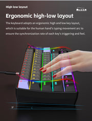 K33 61 Keys RGB Mechanical Gaming Keyboard – Blue Switch, Wired USB-C, Compact 60% Layout
