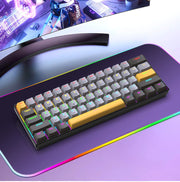 K33 61 Keys RGB Mechanical Gaming Keyboard – Blue Switch, Wired USB-C, Compact 60% Layout
